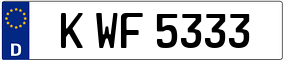 Trailer License Plate